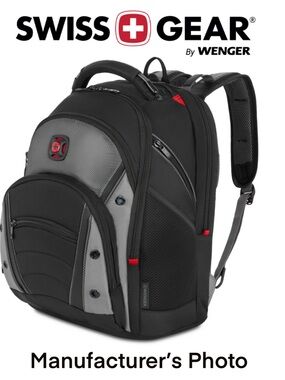 Swiss Gear Wenger Synergy 16" Laptop Backpack, Black/Gray 27305140